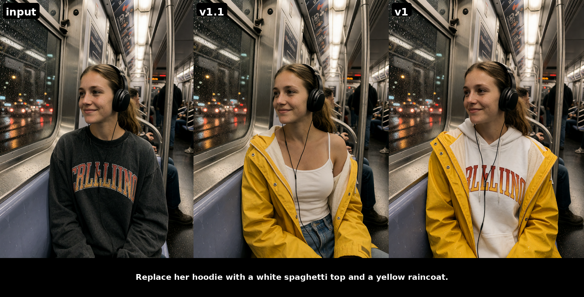 Outfit replacement — v1.1 executes compound garment instructions