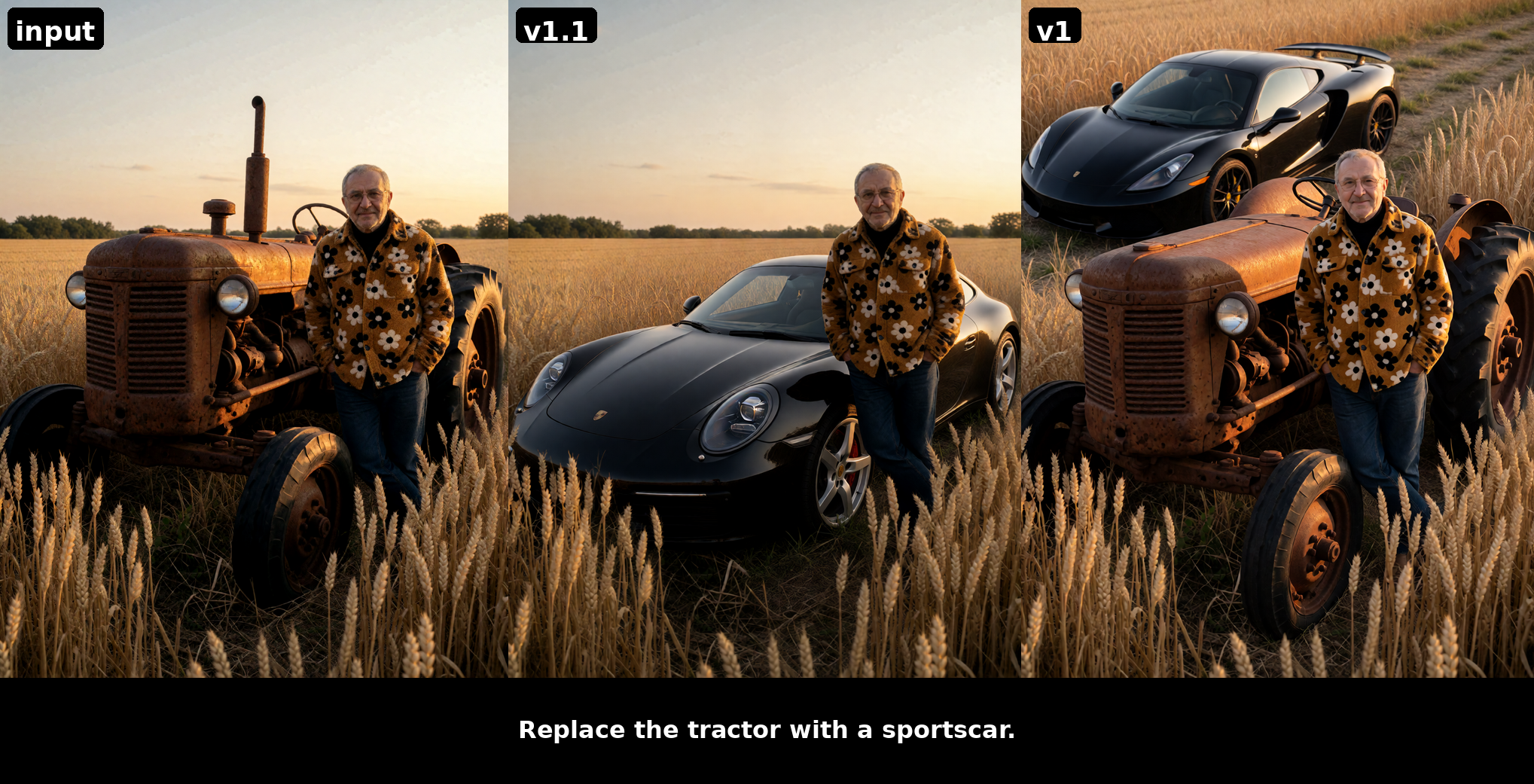 Object replacement — v1.1 replaces in place; v1 adds instead