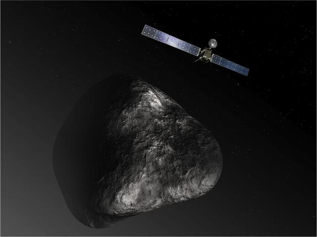Rosetta spacecraft approaching Comet 67P/Churyumov-Gerasimenko